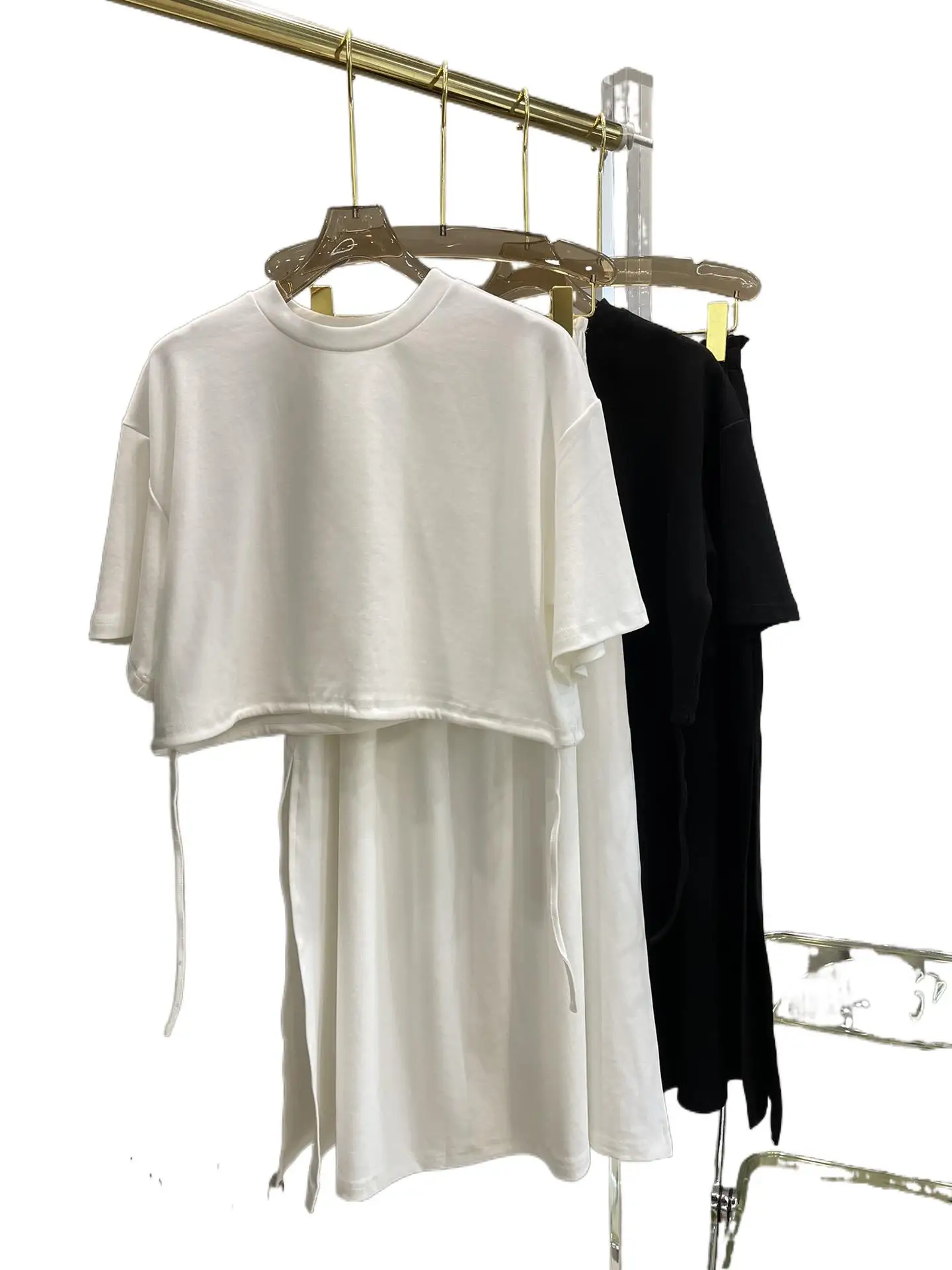 

Женская одежда 2023, крутой комплект с кулиской и разрезом 0817