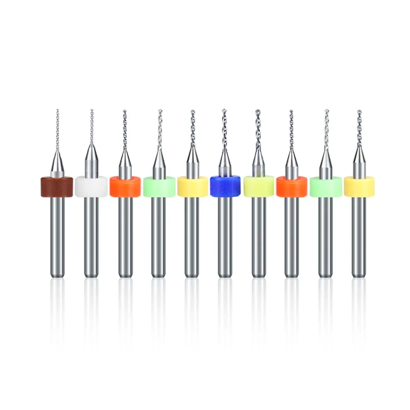 10pcs 0.1mm-1.0mm Import Carbide Drill Bits Print Circuit Board Mini CNC Drilling Bit Set drill bit set