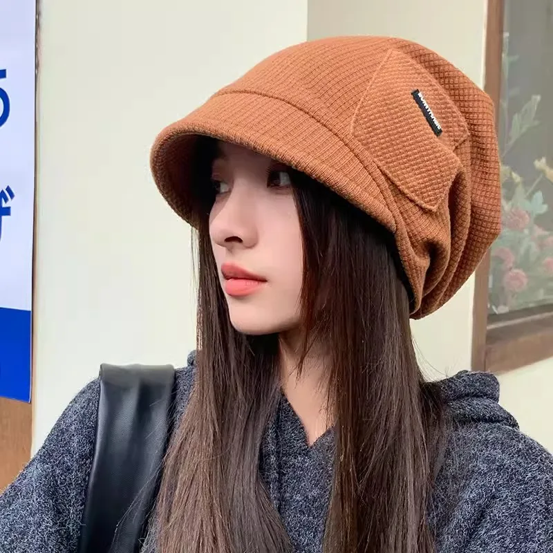 Spring and Autumn Cold Hat, Small Face, Big Head, Waist Hat, Unparalleled, Versatile Stacking New Baotou Hat