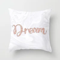 Nordic Style Pink Pillow Marble Geometric Series Waist Rest  Cover Sofa Cushion  with Removable 2