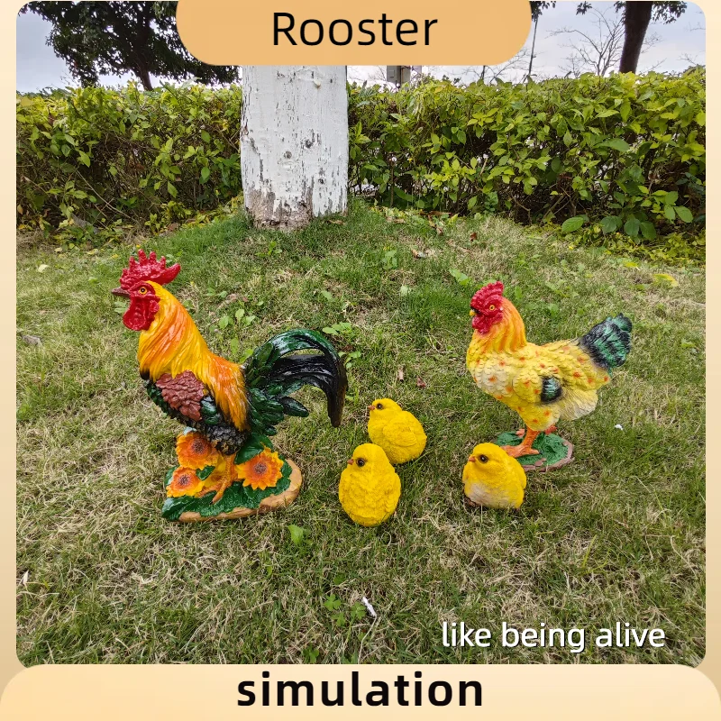 야외 테라스 발코니 홈스테이 조경 장식, 수탉, 암탉, 병아리, 꽃 정원 화분, 등산에 매달린 T, 1 개 