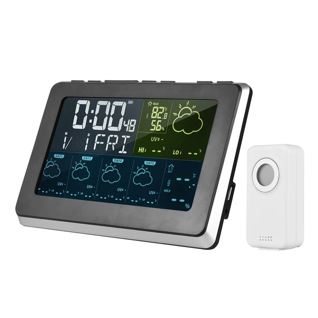 14€13 sur Station météo Smart WiFi Température Humidité Capteur Intérieur  Hygromètre APP Télécommande avec écran LCD Capteur T&H ℃-℉ - Station météo  thermomètre pluviomètre - Achat & prix