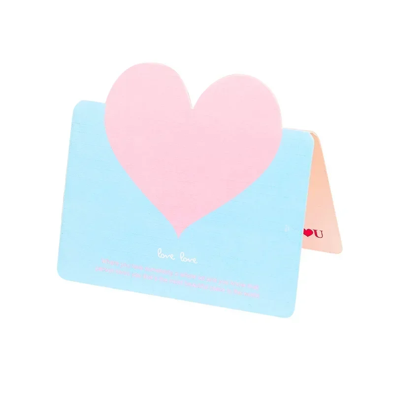 40Pcs Romantic LOVE Heart Postcard Greeting Card Valentine's Day Gift Card Wedding Invitations Thank You Message Cards