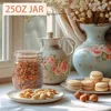 Airtight Glass jar with lid 25oz, Glass Storage Containers, Glass Canister, Striped Clip Fastening Jar for Cereal, Coffee, Pasta 5