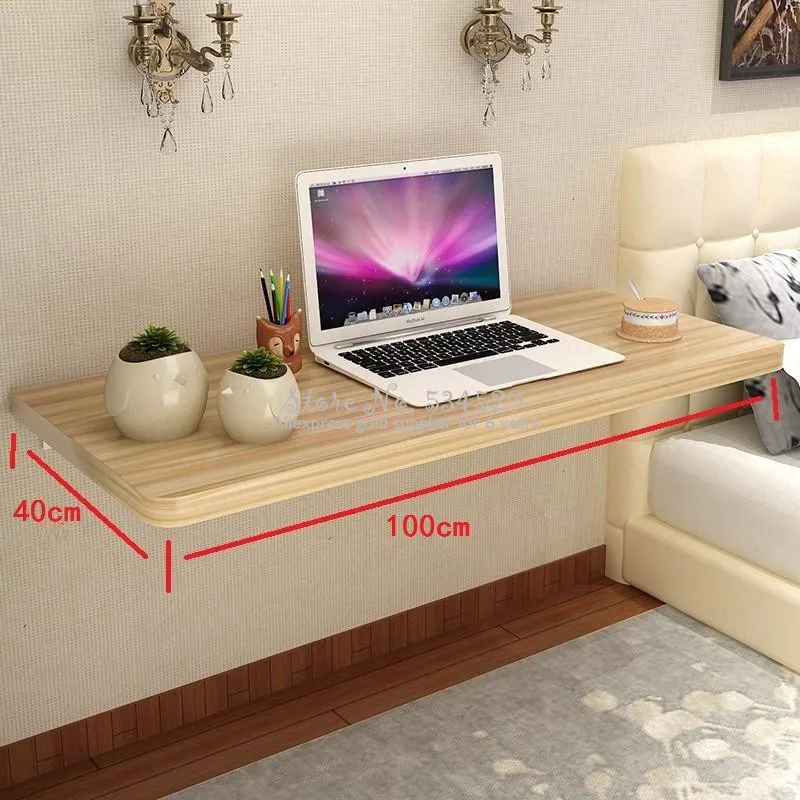  Wall-mounted laptop folding table, folding wall-mounted desk  workstation, all-in-one wall-mounted folding craft table with storage  space, suitable for small spaces such as bedrooms and study rooms. ( : Home  & Kitchen