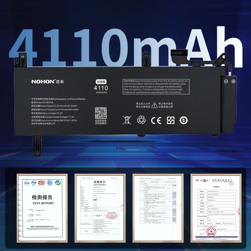 Nohon-bateria do Portátil para Xiaomi Notebook Jogos mi Air 13 12.5 Pro G15b01w R15b01w R13b01w R13b02w R10b01w 156 em - Imagem 6