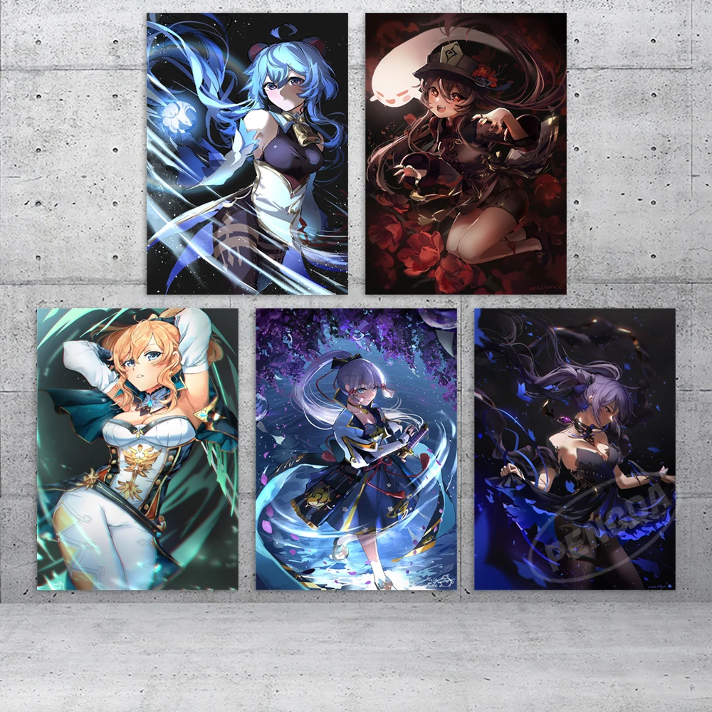 

Canvas Pictures Genshin Impact Home Decor Jean Gunnhildr Painting Poster HD Beelzebul Prints Wall Art Modular Anime Living Room