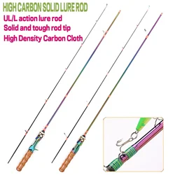 Stream UL Fishing Rod 2 Section Spinning/Casting Micro Fishing Rod Soft Solid Tip High Carbon Lure Rod High Tough 1.68M/1.8M