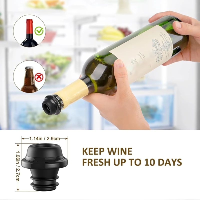 Electric Wine Saver Pump With Wine Stoppers Vacuum Wine Preserver Keep Fresh For Up To 10Days USB Rechargeable wine saver pump