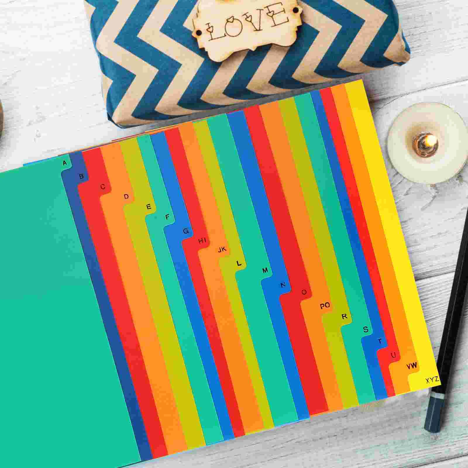 Notebook Binder Divider 21 Pcs Notepads A4 Separated Loose Leaf Page Dividers Loose-leaf Markers Punched Binder Book Plastic Tabs Notebook Index Office