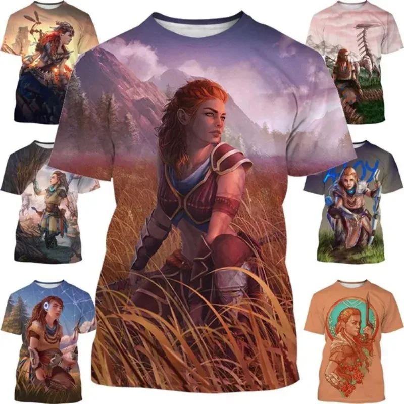 

Game Horizon Zero Dawn 3D Print T Shirt Fashion Casual Short Sleeve Harajuku Hip Hop Cosplay Men's Clothing T-shirt for Men