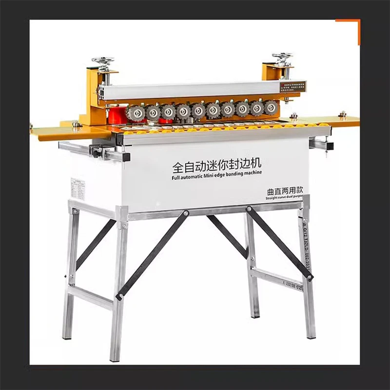 

WFS-750 Edge Banding machine, Both straight and curved, Fully automatic woodworking home decoration double-sided glue sealing