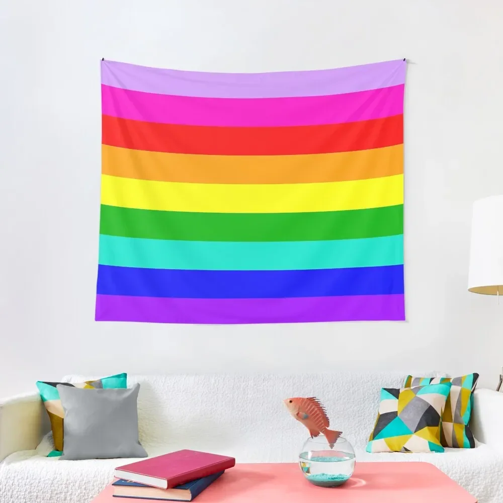 

Gilbert Baker 9 Stripe Rainbow Pride Flag Tapestry Room Decorator Room Decor Cute Room Decor Tapestry