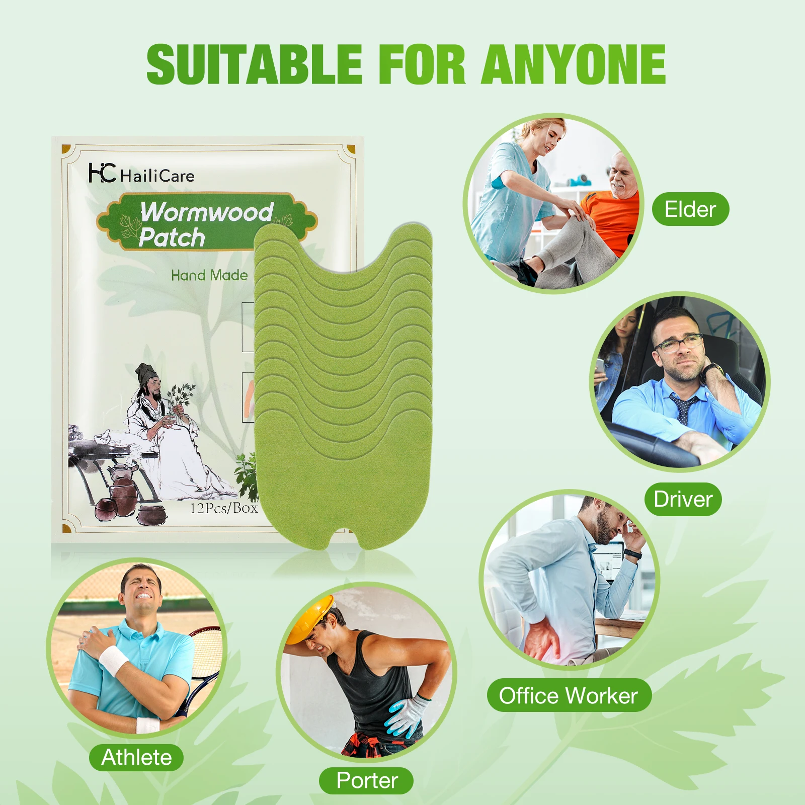 12/36/60 قطعة الشيح تخفيف الآلام ملصق الجص لتخفيف...