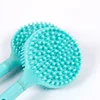 Multi Functional Silicone Shower Brush 2in1 Double-sided Long Handle Dual Use Body Brush Bathing Massage Back Exfoliating Tools 5