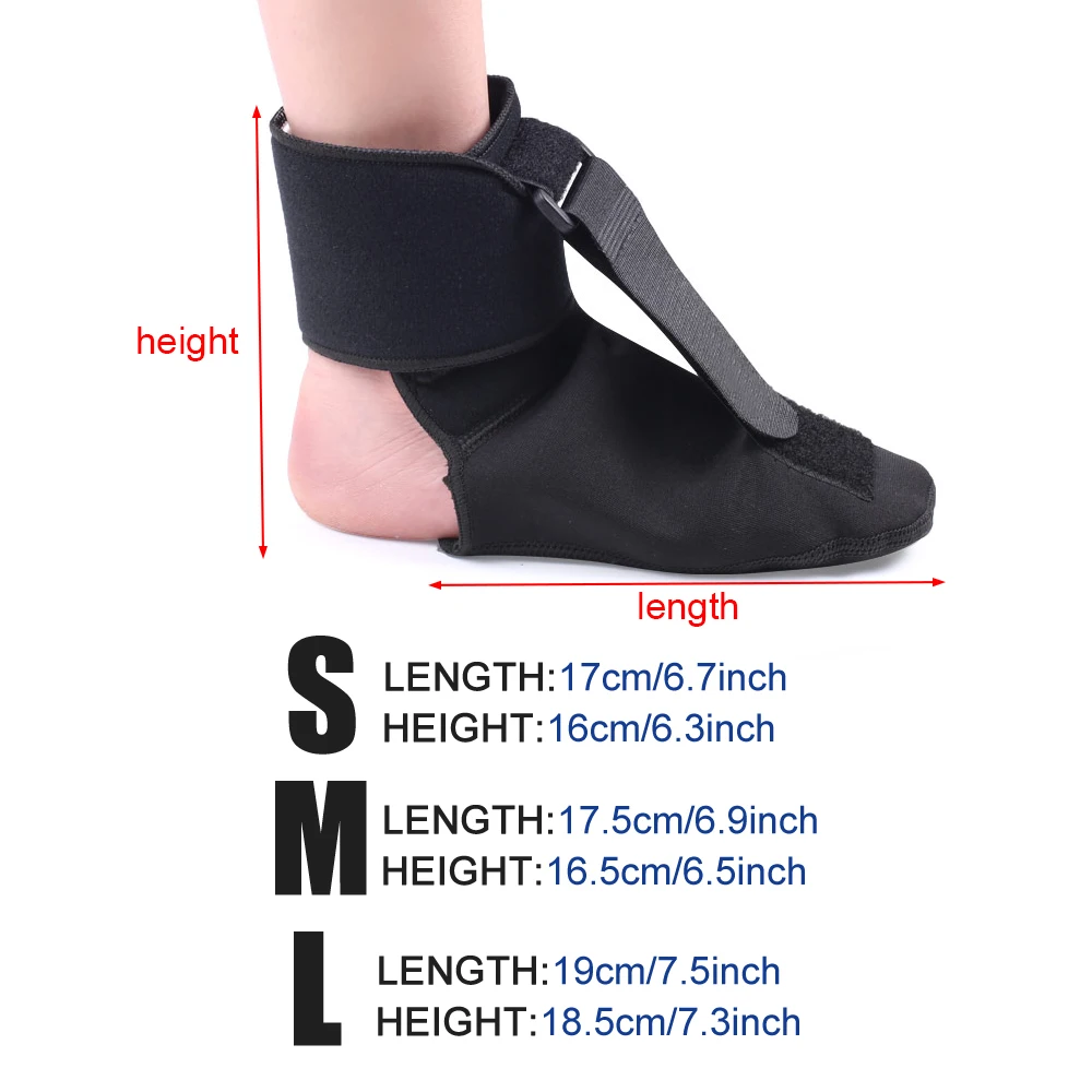 1Pcs Plantar Fasciitis Night Splint Sock Support Dorsal Drop Foot Brace Soft Stretching Boot Splints for Feet Sleep Braces ankle support ankle support brace