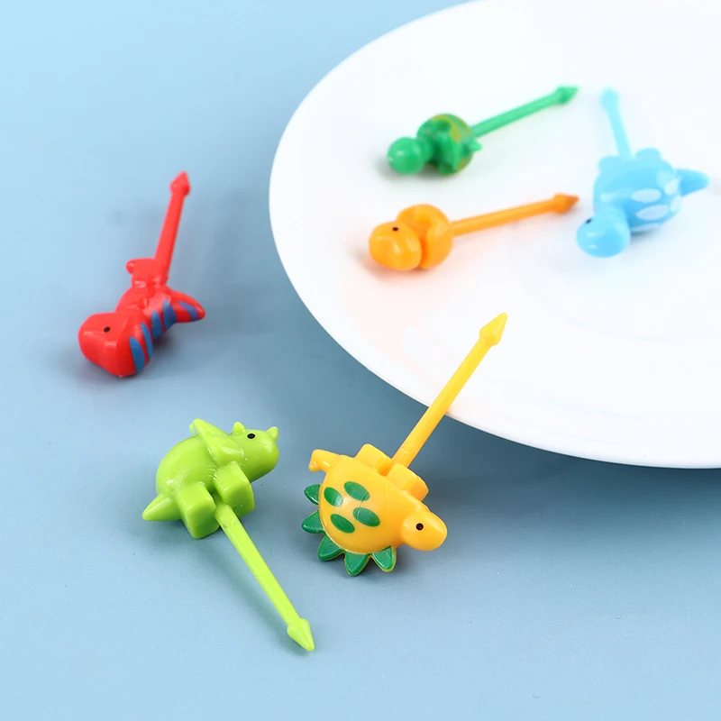 6-10pcs Mini Skewers Cute Cartoon Eyes Kawaii Lunch Bento Box Food Fruit Picks Fork Sticks et Sandwich Toppers Party Decor