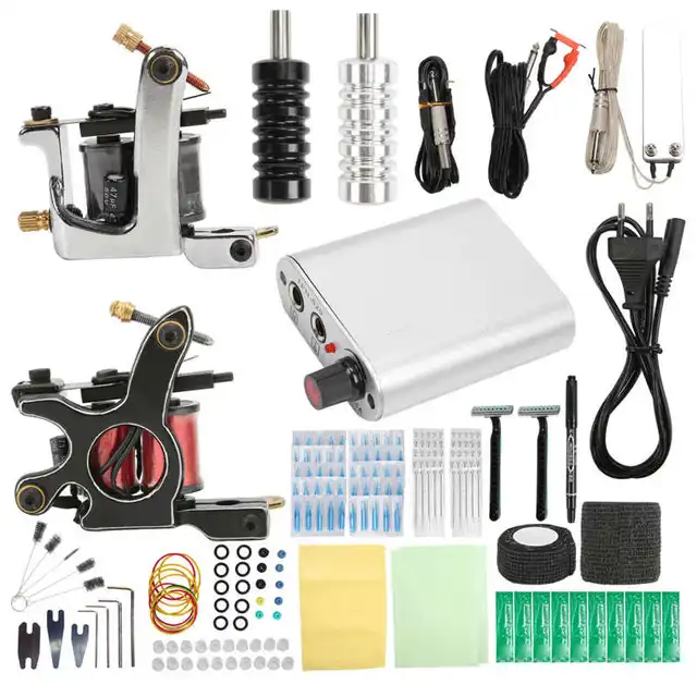 Tattoo Power Supply Kit Easy Install Portable Tattoo Machine Kit Repair  Cream Disposable Tattoo Needle With Rubber Band For - Tattoo Kits -  AliExpress