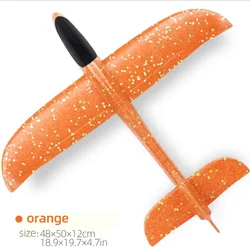 50CM Large Foam Glider Airplane Toy - Durable EPP Outdoor Launch Toy (Orange)