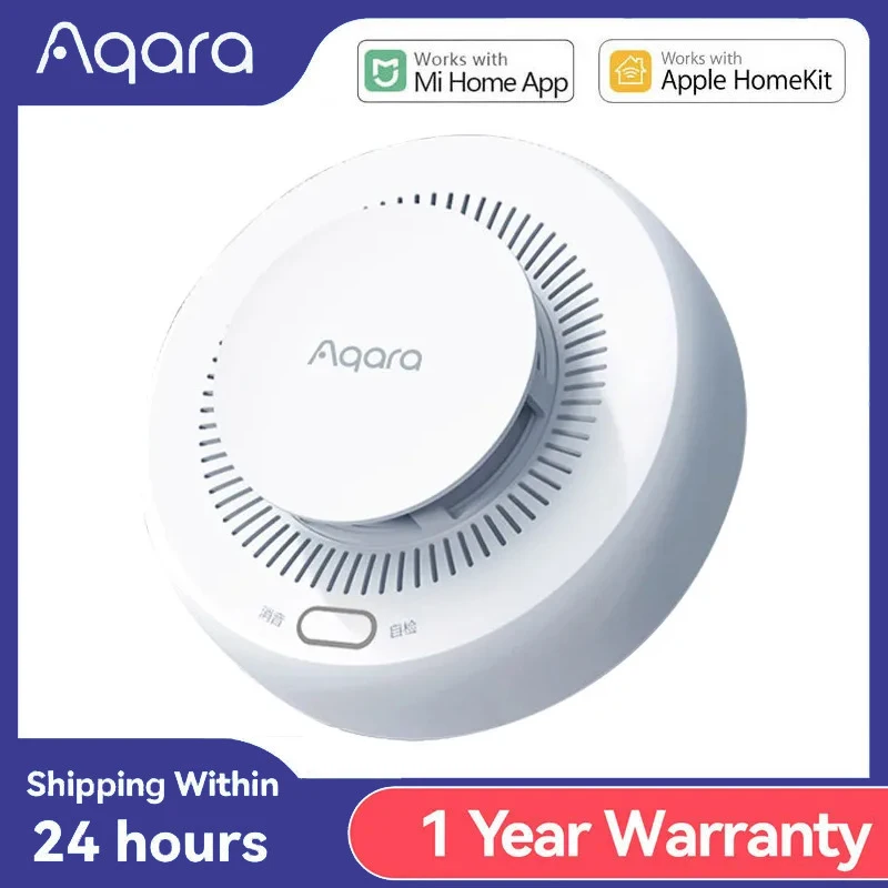 Aqara Rilevatore Di Fumo Zigbee Smart Fire Alarm Monitor Sound Alert Home Security App Telecomando Per Xiaomi Mi Home Homekit