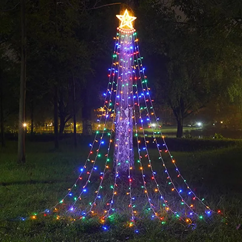 outdoor-christmas-decorations-waterfall-lights-344-led-8-modes-tree-light-gift-for-kids-home-xmas-tree-wedding-yard-porch-garden