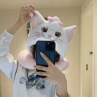 Sanrio My Melody Plush Hooded U-shaped Pillow Cute Cartoon Anime Disney Dumbo Marie Car Sleeping Pillow Lovely Gifts For Girl 1