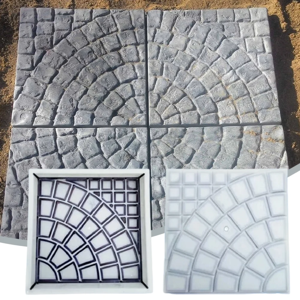 Plastic Path Maker Reusable DIY Path Paving Concrete Brick Mould Garden Concrete Brick Mold for Sidewalk Walkway Patio