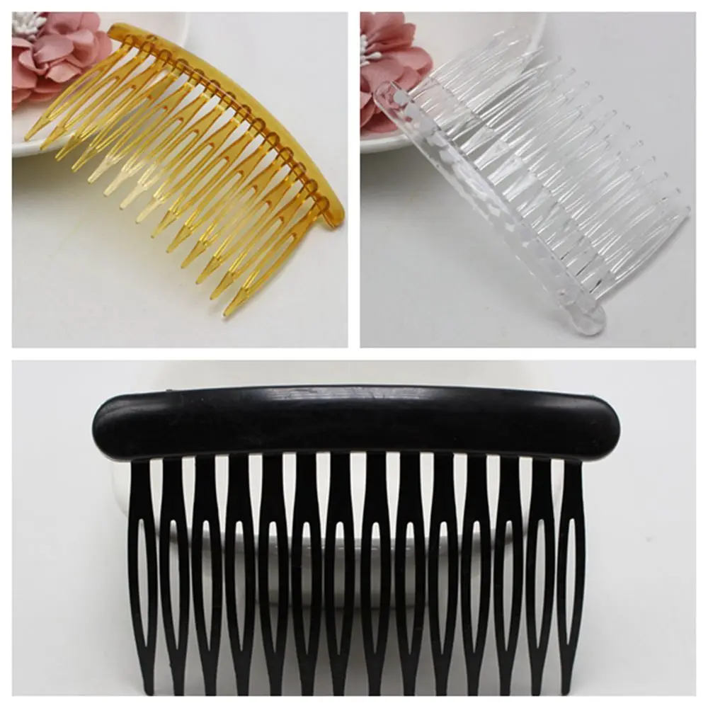 12  Plastic Hair Clips Side Combs Pin Barrettes 80-89mm for Ladies Craft plastic storage jewelry box transparent storage box holder craft organizer beads display organizer container