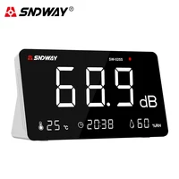 SNDWAY Digital Sound Level Meter Temperature Humidity Meter 30~130db Decibel Meter Audio Measuring Instrument 4 in 1 Noise Meter 1