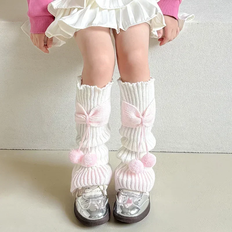 Kids Girl Knee High Socks Leg Warmers For Autumn Winter 1 Piecce