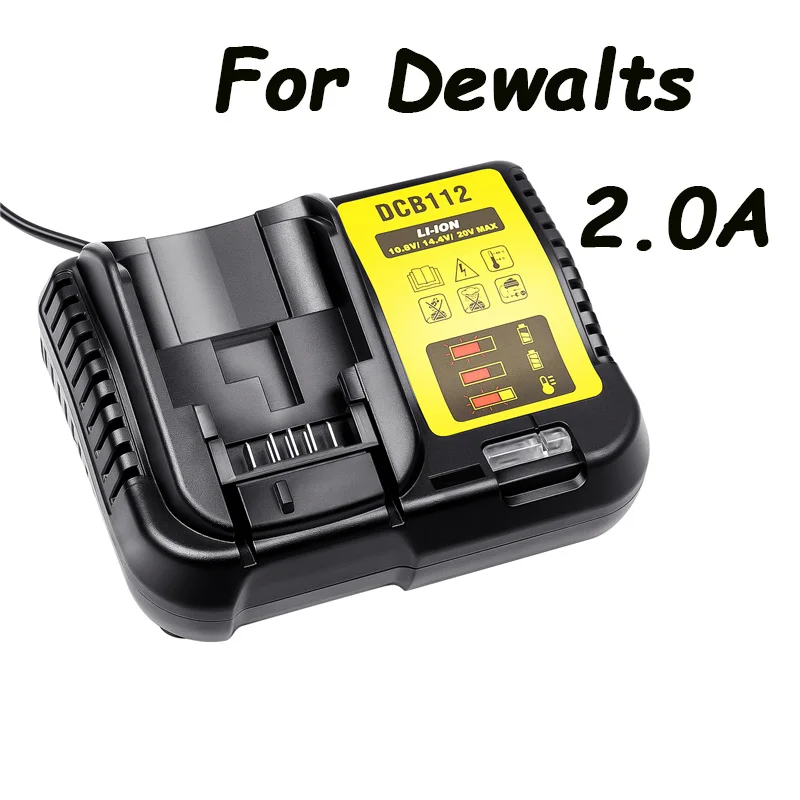 

Зарядное устройство 2A DCB112 для литий-ионных аккумуляторов Dewalt, 10,8 В, 12 В, 14,4 В, 18 в, 20 в, DCB206, DCB205, DCB204, DCB203, DCB120, DCB107, DCB115