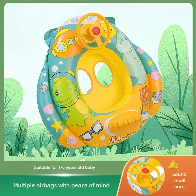 Anneaux de natation en PVC pour enfants, jouets d'eau, piscine de plage, cercle de natation gonflable pour bébé avec volant, jouets d'eau