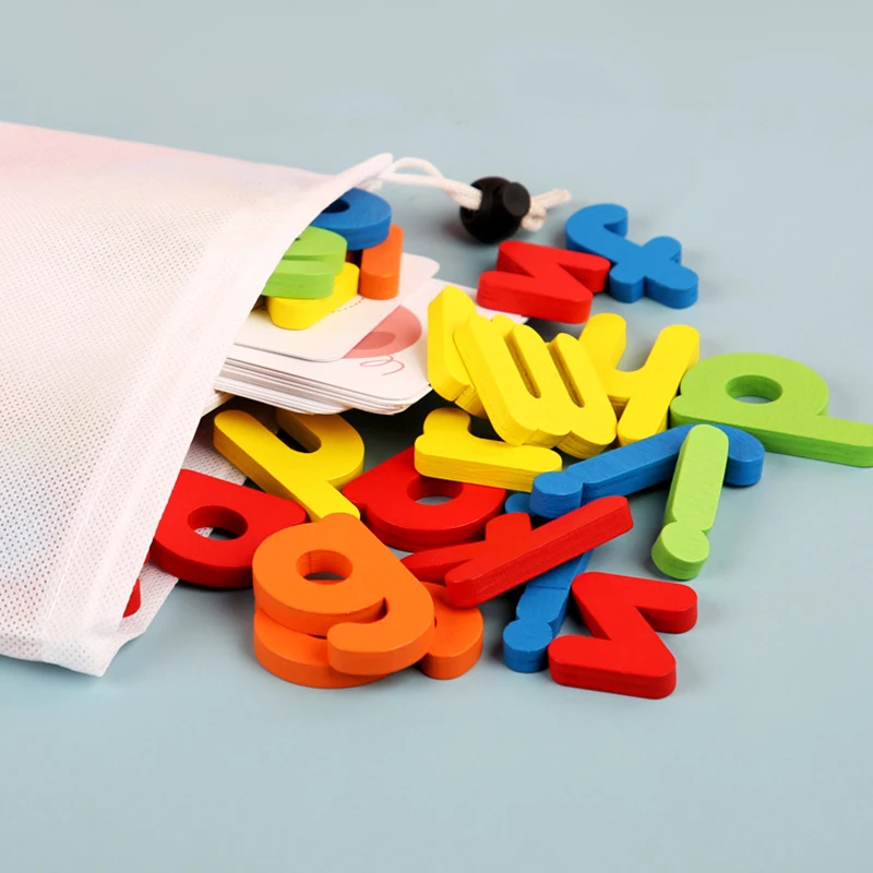 Children Puzzle Wooden Spelling Word Kid Letter Game 26 Letter Recognition Alphabet Toddler Early Educational Toy Cognition Prop 6