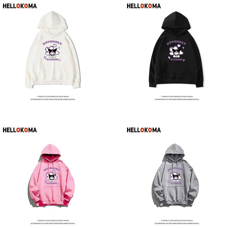 

Свитер koomi Sanrio; Милая толстовка унисекс с капюшоном; Студенческое пальто с героями мультфильмов; Одежда для студентов; Одежда для пары; Теплая толстовка; Сезон осень-зима