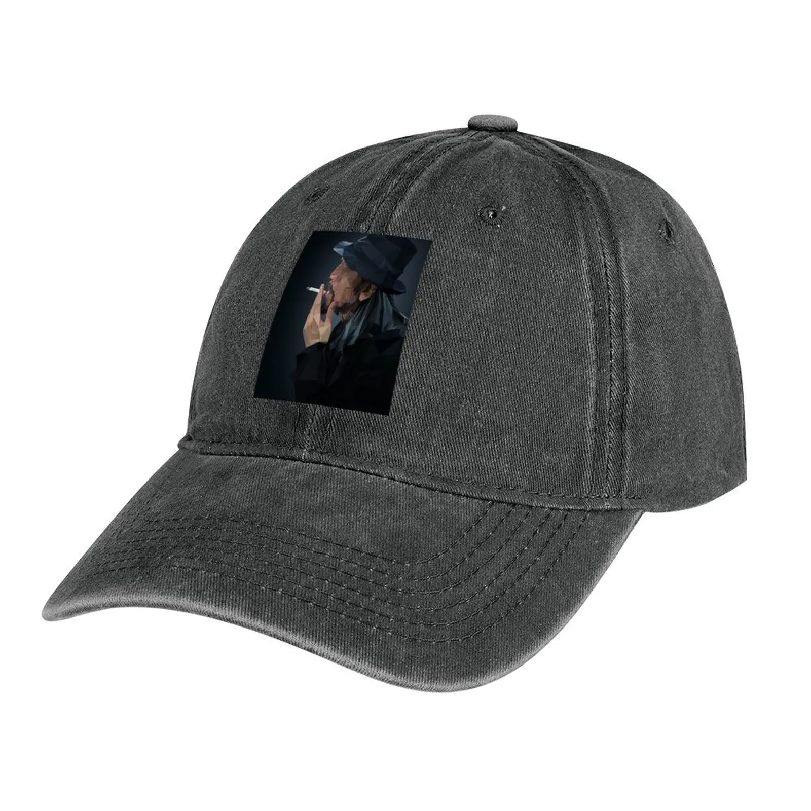 Yohji Yamamoto Low Polygon Portrait Cappello Da Cowboy Elmetto Cappelli Neri Vintage Donna Uomo