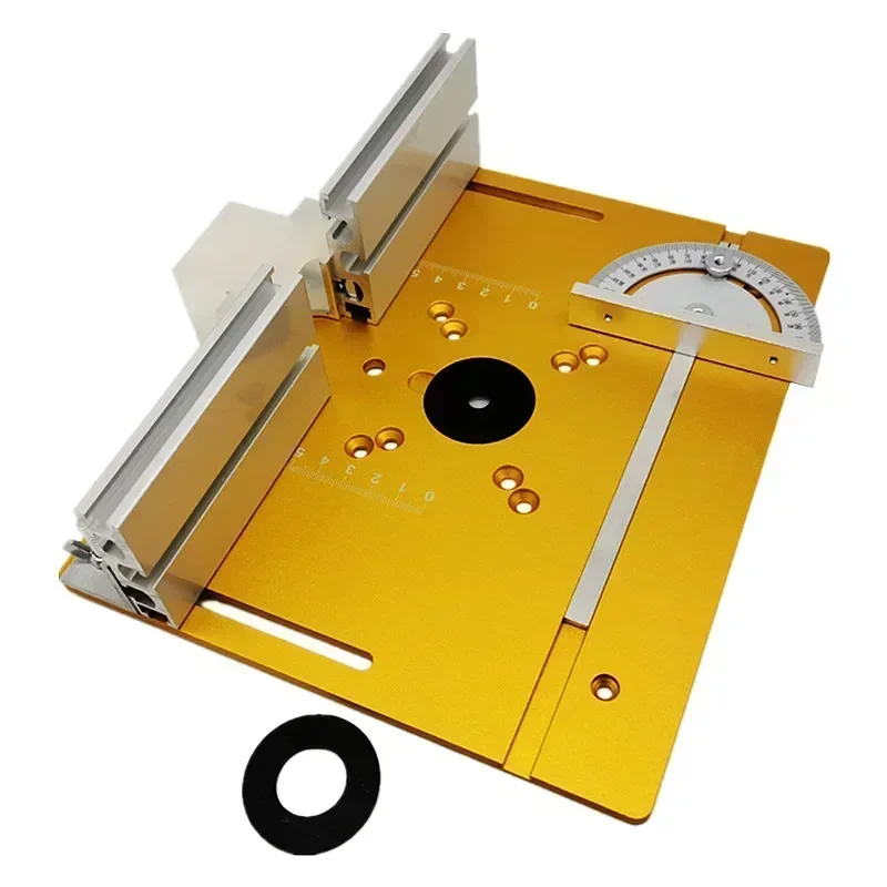 Router Insert Plate Router Plate Router Table Insert Plate Aluminum Alloy Wood Milling Flip Board Trimming Machine Engraving Auxiliary Tool Woodworking Benches