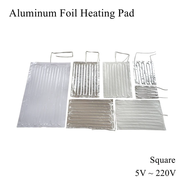 5V 12V 24V 110V 220V Aluminum Foil Heating Pad Mat Band Sheet Plate Heater  Self Adhesive Flexible Waterproof 3D Printer Diesel - AliExpress