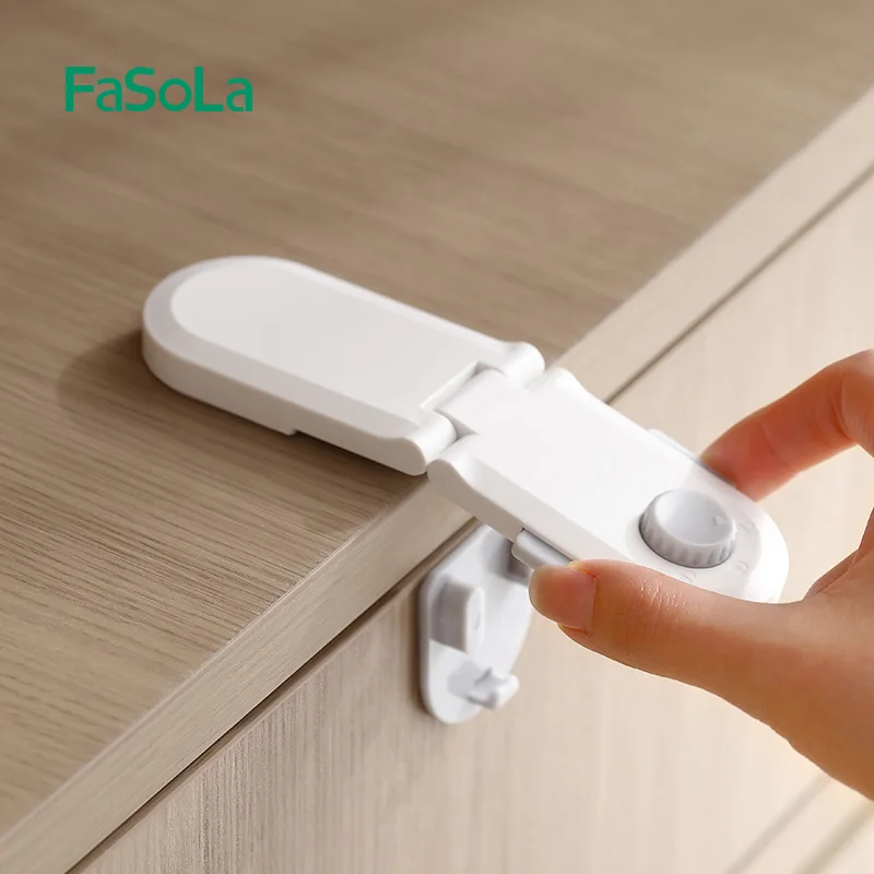 FaSoLa Adhesive Straps Locks Baby Proofing Cabinet Latches for Drawers Fridge Door Oven Window No Drilling Safety Lock cabinet lock child lock safety lock refrigerator lock refrigerator door lock door window lock
