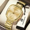 2023 New Women's Quartz Wristwatch 34mm Wine Barrel Rose Gold Black Stopwatch Fashionable Minimalist Style Oval Women's Watches 1