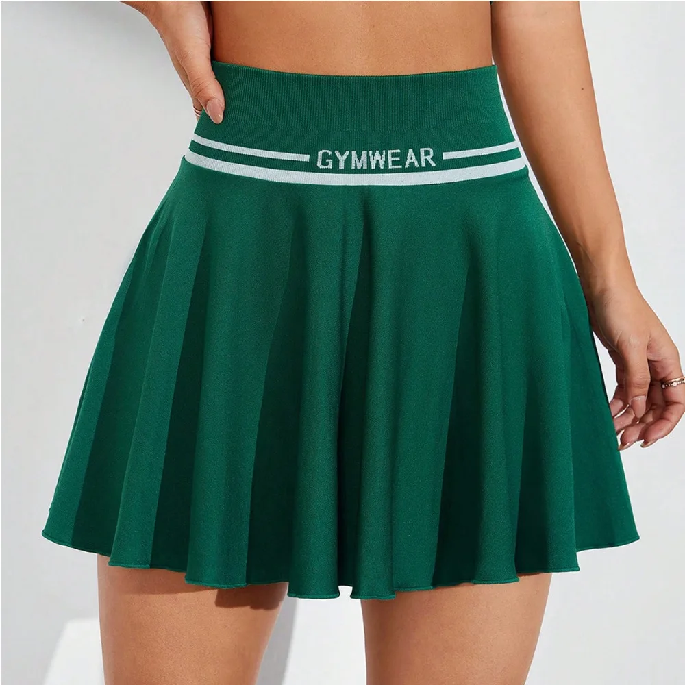 Sports Skirt One piece Tennis Skirt Badminton Seamless Knitted Four-sided Elastic Quick Dry sports skirts