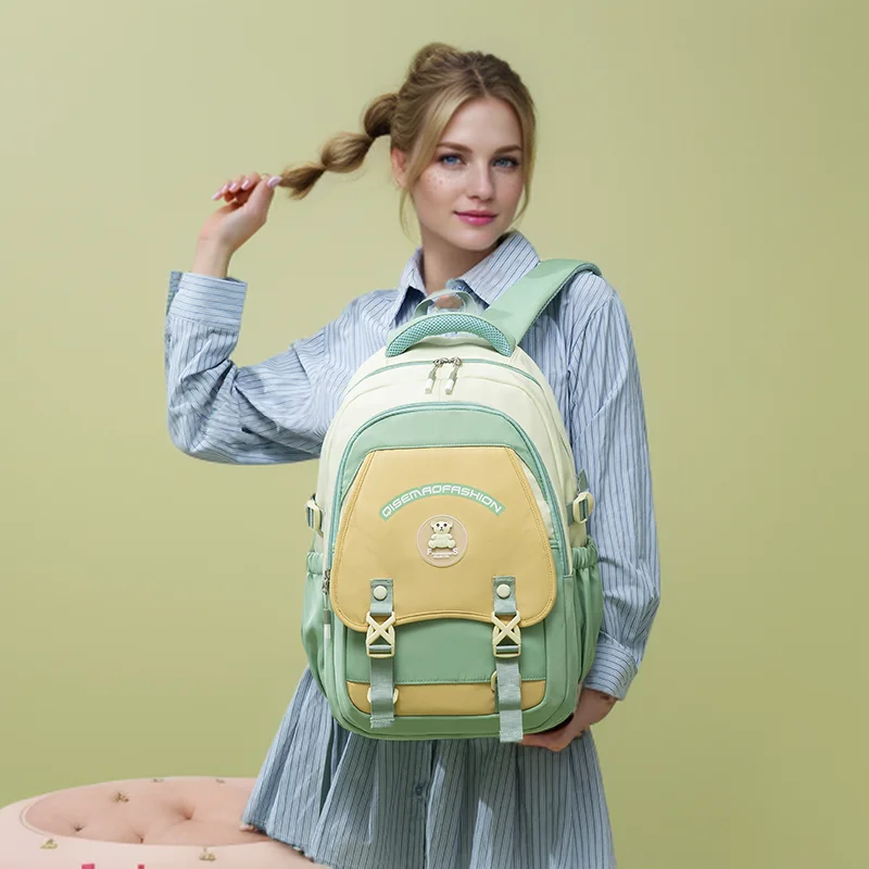Schoolbag Female High School Student Large Capacity High Appearance Junior High School Preppy Style Simple Brand Backpack