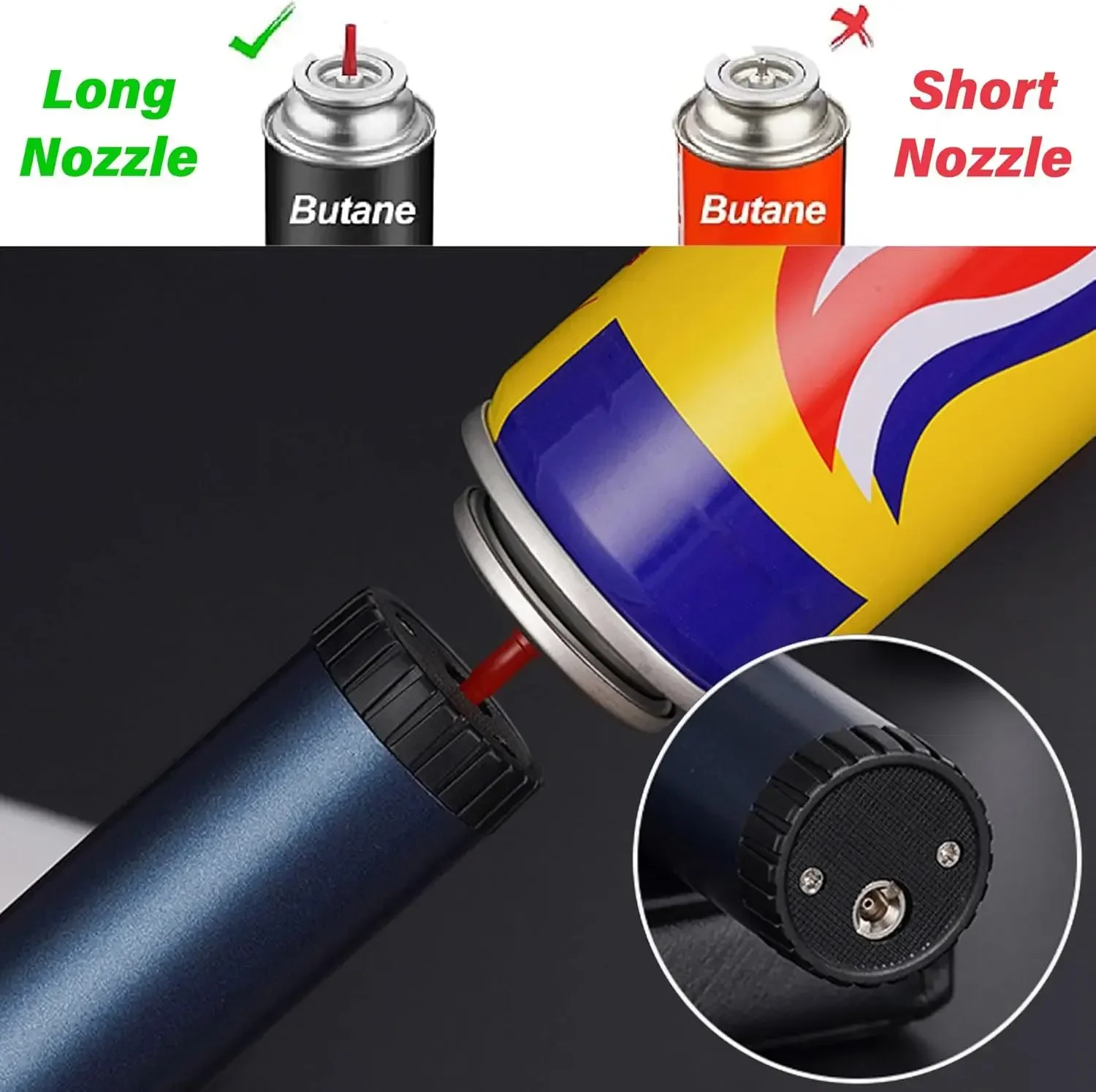 Windproof Torch Butane Gas Lighter Adjustable Flame Candles Lighter with Safety Lock Cool Lighters for Cigar BBQ Baking Camping bbq lighter butane gas lighter cigarette lighter