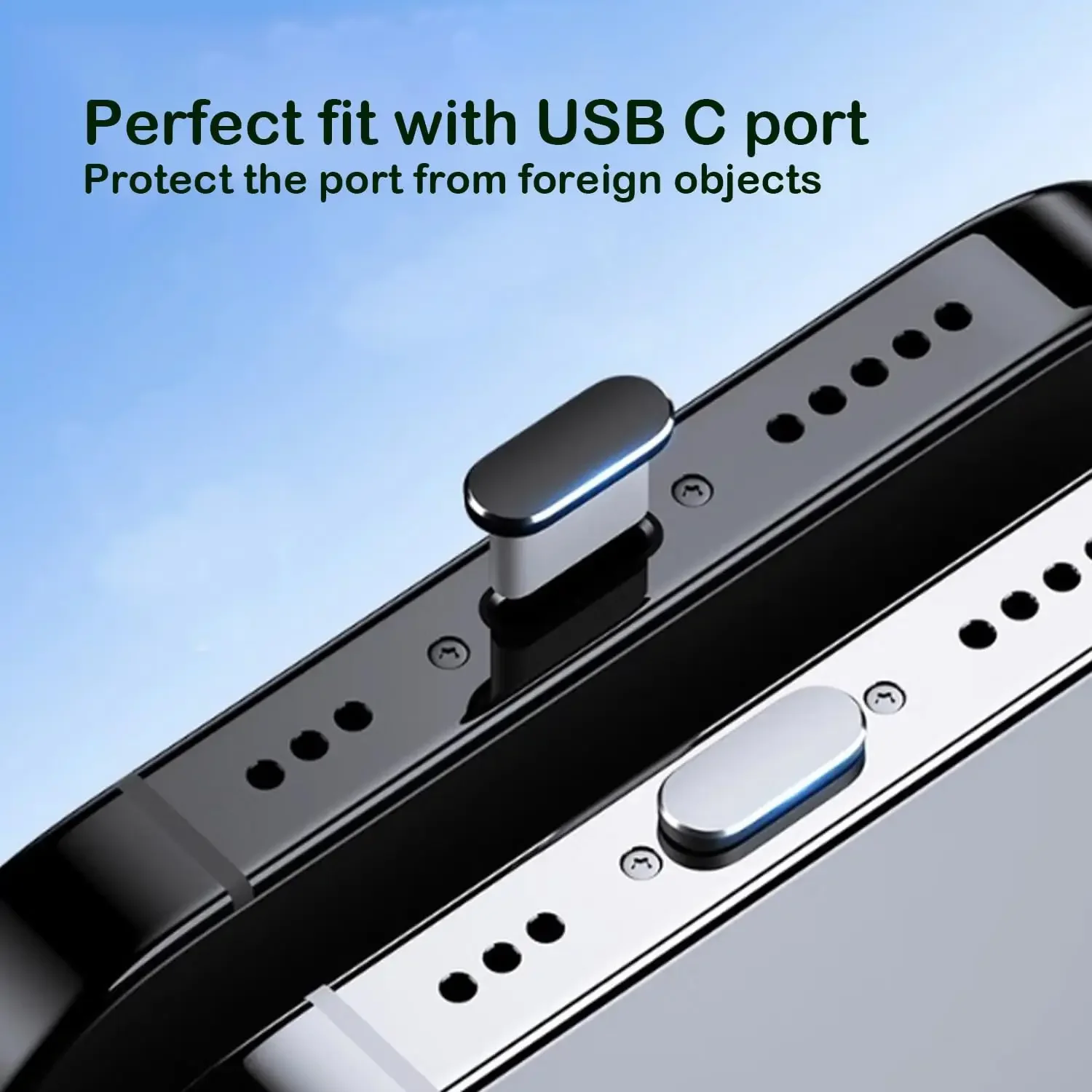 Universal Mobile Phone Speaker Dust Mesh Net Cover and USB Type C Port Protector Kit