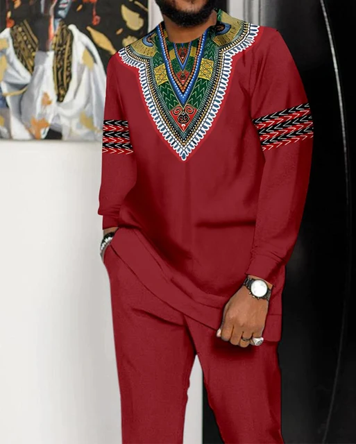 Musa Long-sleeve Two-piece Dashiki Outfit