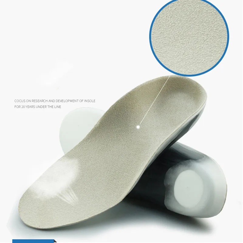 Kids Orthopedic Leather Arch Support Insole For Shoe Children Flat Foot  For Feet Men Women Children O/X Leg Corrected Feet Care