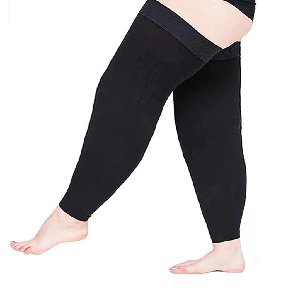 34-46mmHg Men Women Plus Size 4XL 5XL Medical Compression Stockings Footless Varicose Vein Support Socks Anti Fatigue Edema