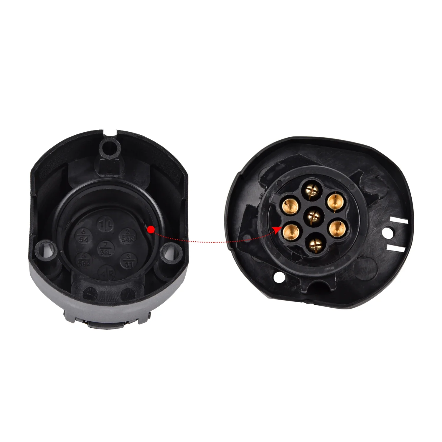 Trailer Socket Trailer Plug Socket Trailer Plug Electrical Kit 7 Core 2M Trailer Cable Kit Trailer Socket Set E-Kit Harness Traction Hook Car Accessories kit
