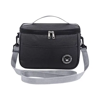 Portable Picnic Bag Thermal Insulated Lunch Box Tote Cooler Handbag Waterproof Backpack Bento Pouch School Food Storage Bags