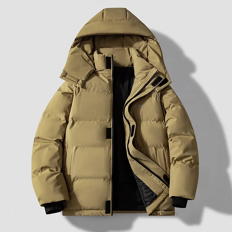 Thick Winter Puffer Jacket Men Warm Windproof Hooded Parka Jackets