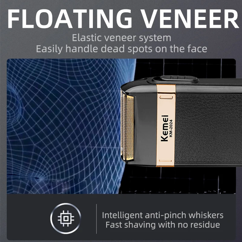 Kemei Electric Shaver for Men Twin Blade Waterproof Reciprocating Cordless Razor USB Rechargeable Shaving Machine Barber Trimmer electric shaver electric razor cordless shaver